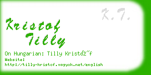 kristof tilly business card